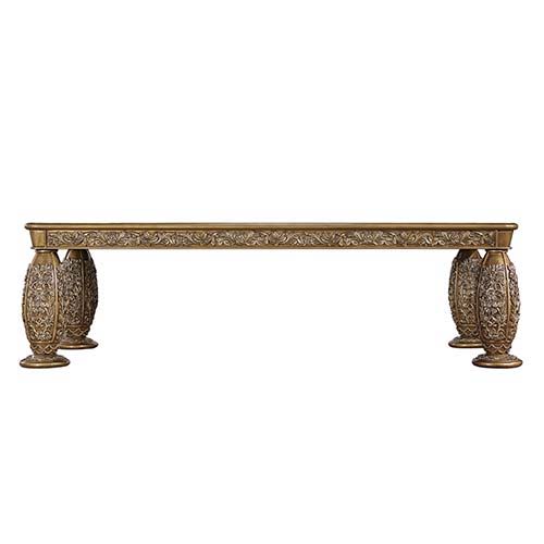 Constantine - Dining Table - Brown & Gold Finish ACME 