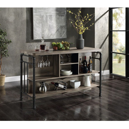 Edina - Counter Height Table - Antique Oak & Sandy Gray - Tony's Home Furnishings