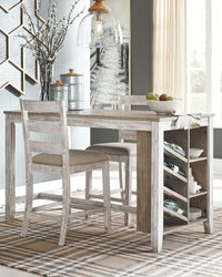Thumbnail for Skempton - White - Rectangular Counter Table With Storage - Tony's Home Furnishings