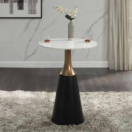 Jaramillo - Counter Height Table - Natural Marble Top & Black Finish ACME 