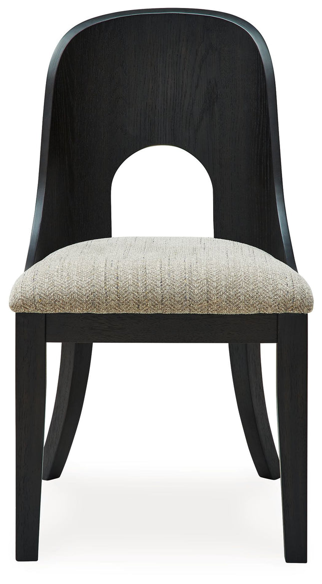 Rowanbeck - Gray / Black - Dining Upholstered Side Chair (Set of 2) Signature Design by Ashley® 