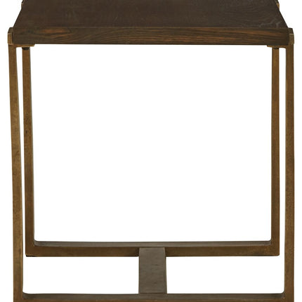 Balintmore - Brown / Gold Finish - Rectangular End Table Signature Design by Ashley® 