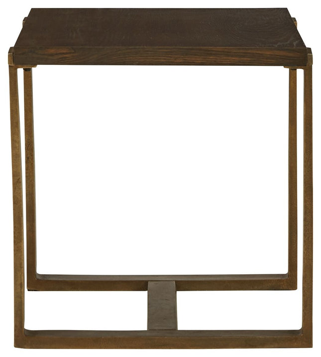 Balintmore - Brown / Gold Finish - Rectangular End Table Signature Design by Ashley® 