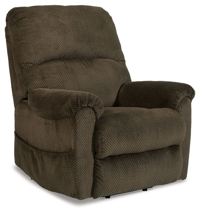 Shadowboxer - Chocolate - Power Lift Recliner Signature Design by Ashley® 