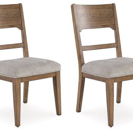 Cabalynn - Oatmeal / Light Brown - Dining Uph Side Chair (Set of 2) Signature Design by Ashley® 