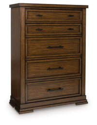 Taffenbrook - Medium Brown - Five Drawer Chest - Tony's Home Furnishings