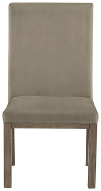 Thumbnail for Chrestner - Brown / Beige - 6 Pc. - Round Dining Room Table, 4 Side Chairs, Server