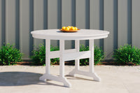 Thumbnail for Crescent Luxe - White - Round Dining Table W/Umb Opt