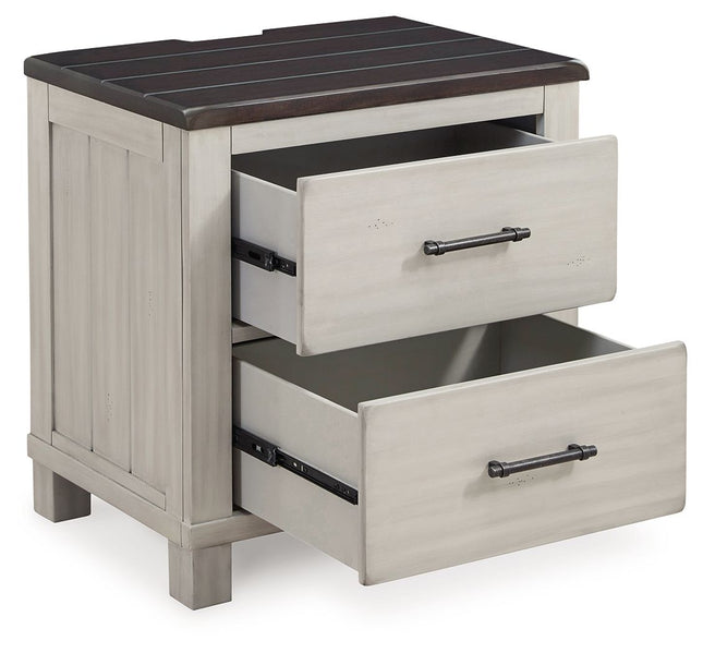 Darborn - Gray / Brown - Two Drawer Night Stand Signature Design by Ashley® 