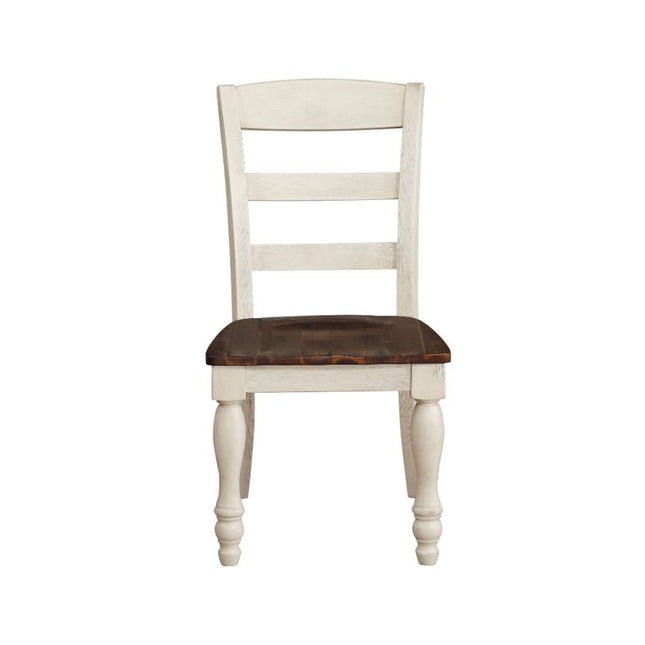 Britta - Side Chair (Set of 2) - Walnut & White Washed ACME 