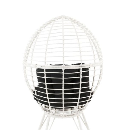 Galzed - Patio Lounge Chair - Black Fabric & White Wicker ACME 