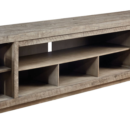 Krystanza - Weathered Gray - Xl TV Stand W/Fireplace Option Signature Design by Ashley® 