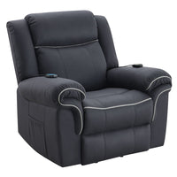Domana - Power Recliner With Lift & Heating & Massage - Dark Blue Fabric ACME 