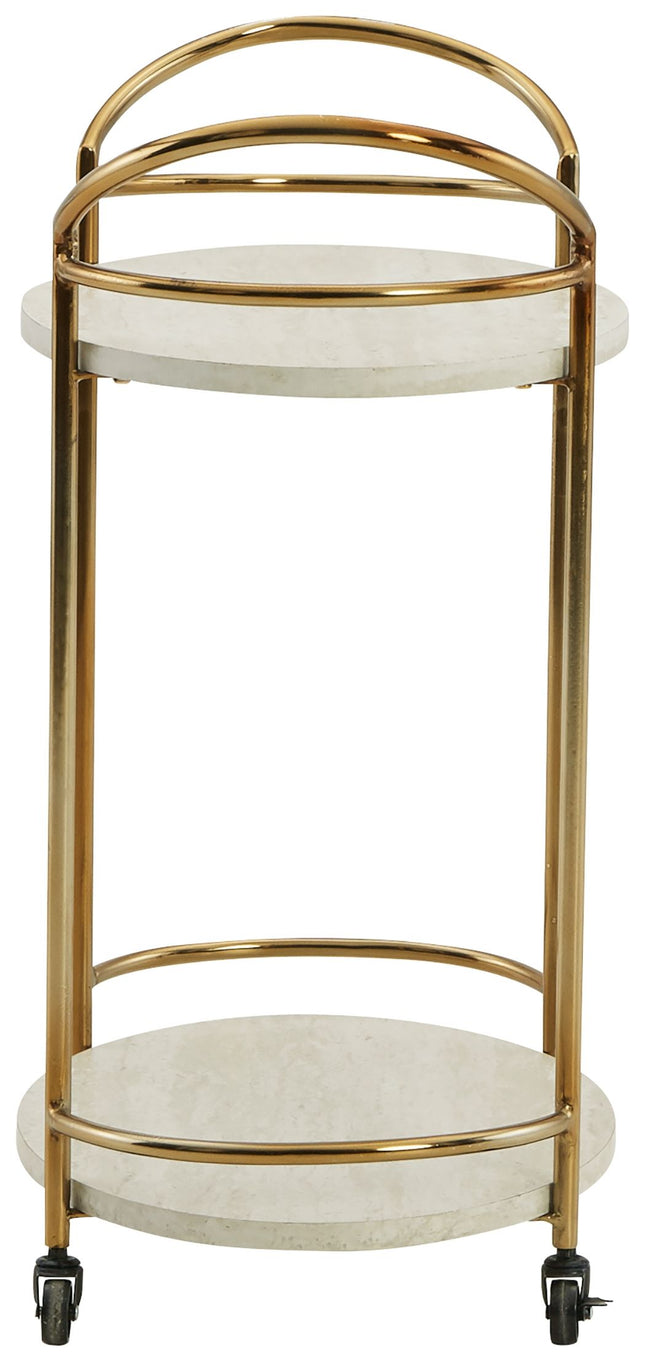 Tarica - Cream / Gold Finish - Bar Cart Signature Design by Ashley® 