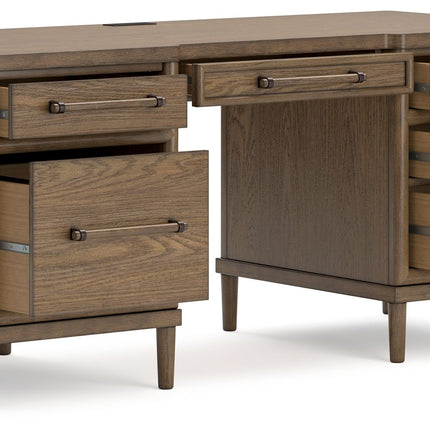 Roanhowe - Brown - Home Office Desk Signature Design by Ashley® 