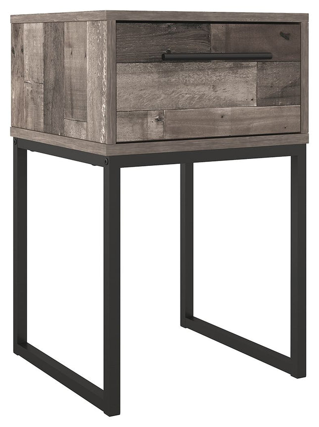 Neilsville - Black / Gray - One Drawer Night Stand Signature Design by Ashley® 