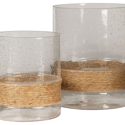 Eudocia - Clear - Candle Holder Set (Set of 2) Ashley Furniture 