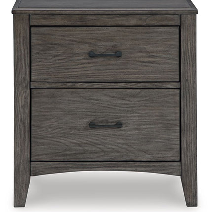 Montillan - Grayish Brown - Two Drawer Night Stand Signature Design by Ashley® 