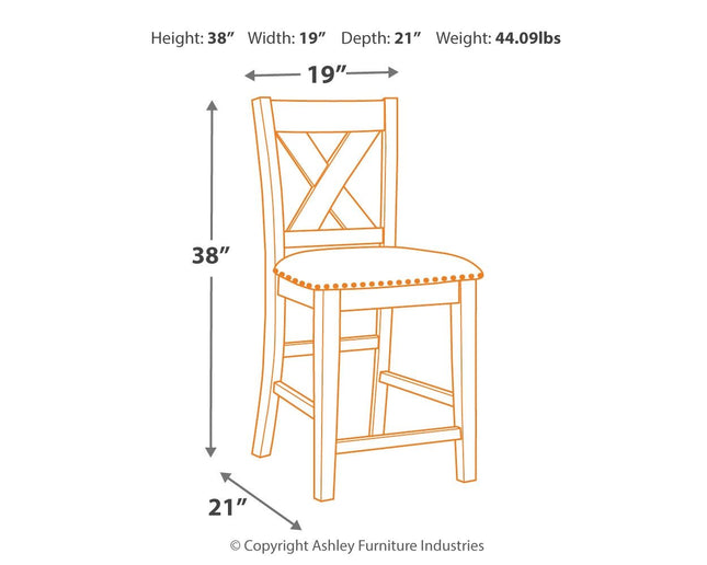 Caitbrook - Gray - Upholstered Barstool (Set of 2) Signature Design by Ashley® 