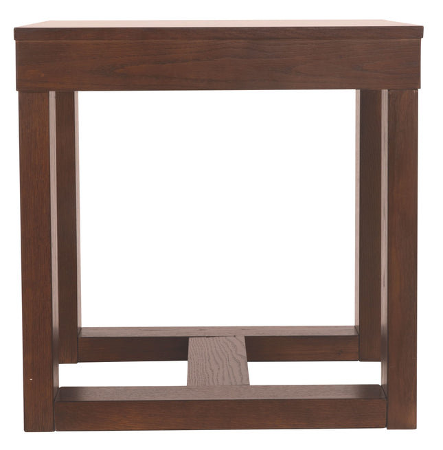 Watson - Dark Brown - Square End Table Ashley Furniture 