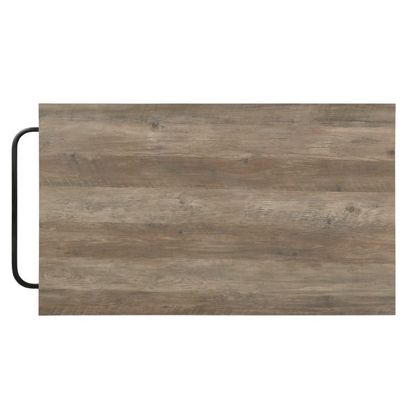 Macaria - Kitchen Island - Rustic Oak & Black Finish - 33" ACME 