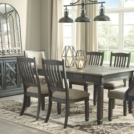 Tyler - Black / Grayish Brown - Dining Uph Side Chair (Set of 2) - Framed Back Ashley Furniture 