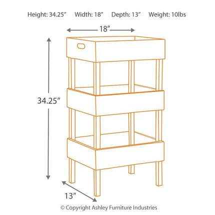 Yulton - Antique White - Storage Shelf Ashley Furniture 