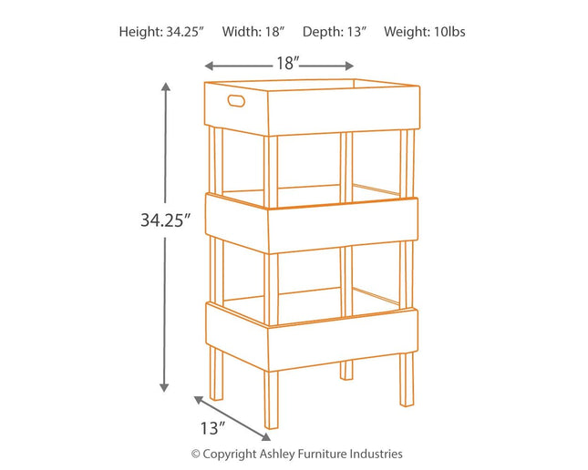 Yulton - Antique White - Storage Shelf Ashley Furniture 