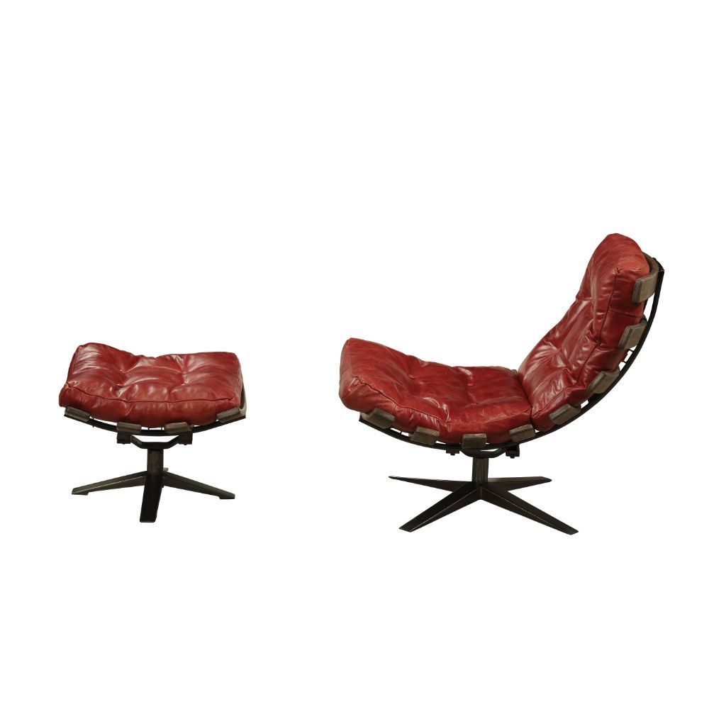 Gandy - 2Pc Pk Chair & Ottoman ACME 