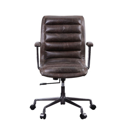 Zooey - Executive Office Chair - Distress Chocolate Top Grain Leather ACME 