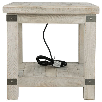 Carynhurst - White Wash Gray - Rectangular End Table Ashley Furniture 