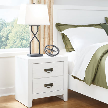 Binterglen - White - Two Drawer Night Stand Signature Design by Ashley® 