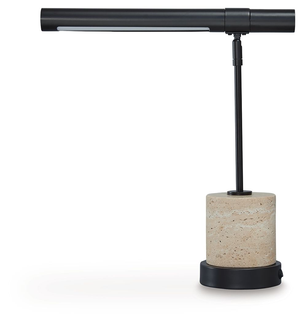 Vinmour - Brown / Beige - Metal Desk Lamp - Tony's Home Furnishings