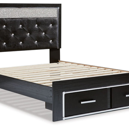 Kaydell - Upholstered Panel Storage Platform Bed Signature Design by Ashley® 