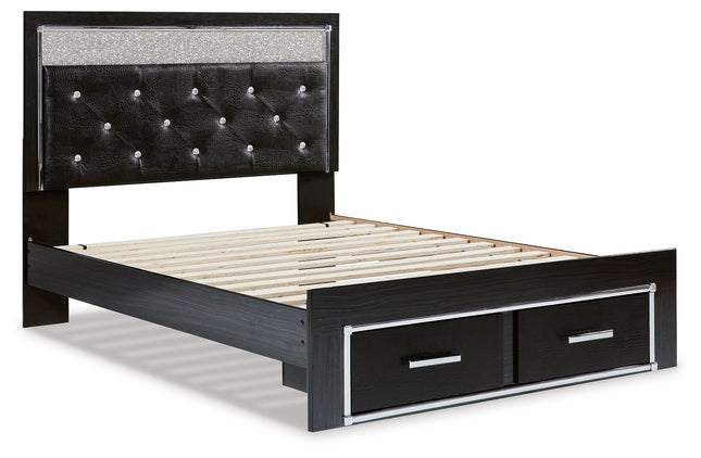 Kaydell - Upholstered Panel Storage Platform Bed Signature Design by Ashley® 