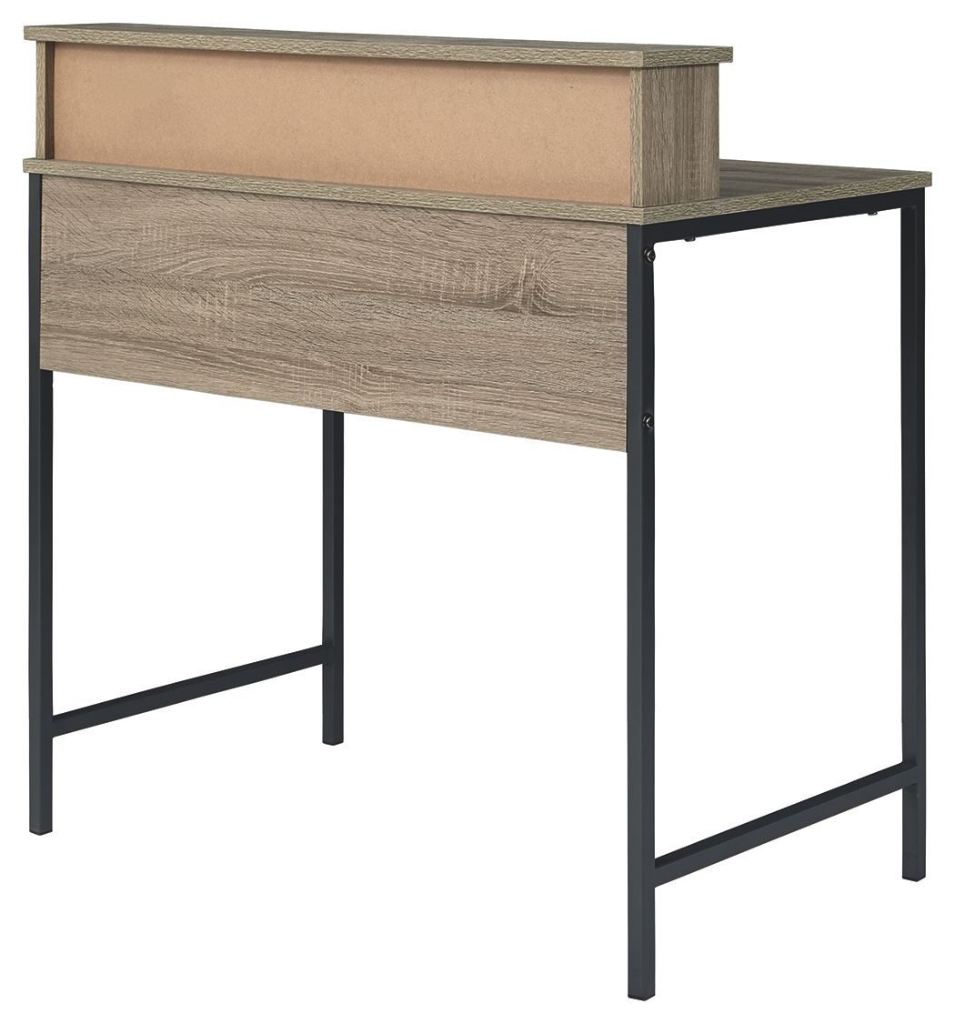 Titania - Light Brown / Gunmetal - Home Office Small Desk - Tony's Home Furnishings