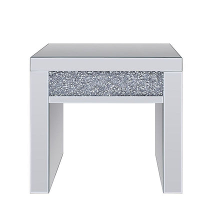 Noralie - End Table - Mirrored & Faux Diamonds - 23" ACME 