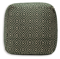 Thumbnail for Abacy - Green / Ivory - Pouf - Tony's Home Furnishings