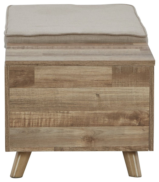 Gerdanet - Beige - Storage Bench Signature Design by Ashley® 