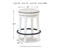Valebeck - Upholstered Swivel Stool Signature Design by Ashley® 