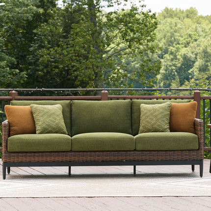 Horizon Hall - Brown / Green - Sofa With Cushion Signature Design by Ashley® 