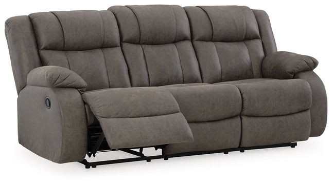 First Base - Gunmetal - Reclining Sofa Signature Design by Ashley® 