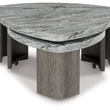 Surmour - Gray / Brown - Stacked Cocktail Table Signature Design by Ashley® 