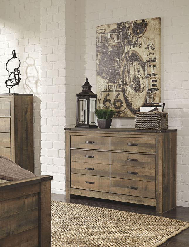 Trinell - Brown Dark - Six Drawer Dresser - 61.34" X 15.98" X 42.99" Ashley Furniture 