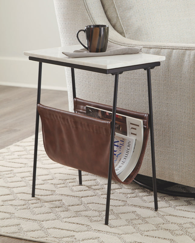 Etanbury - Brown / Black/white - Accent Table Ashley Furniture 