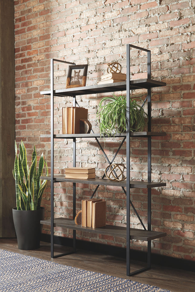 Gilesgrove - Black / Gray - Bookcase Ashley Furniture 