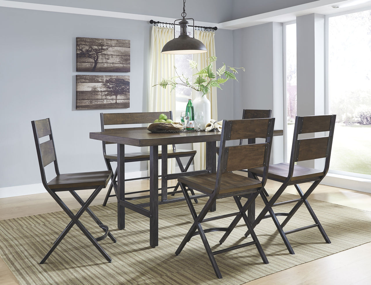 Kavara - Medium Brown - Rectangular Dining Room Counter Table - Tony's Home Furnishings