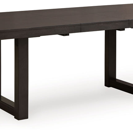 Neymorton - Dark Grayish Brown - Rectangular Dining Room Butterfly Extension Table - Tony's Home Furnishings