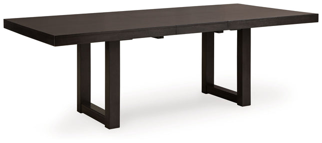 Neymorton - Dark Grayish Brown - Rectangular Dining Room Butterfly Extension Table - Tony's Home Furnishings