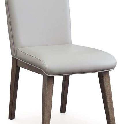 Loyaska - Grayish Brown - Dining Upholstered Side Chair (Set of 2) Signature Design by Ashley® 